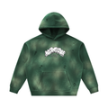 Black/White Sunfade Frayed Fleece Hoodie