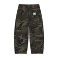 White/Gray Camo Barrel Leg Cargo Pants