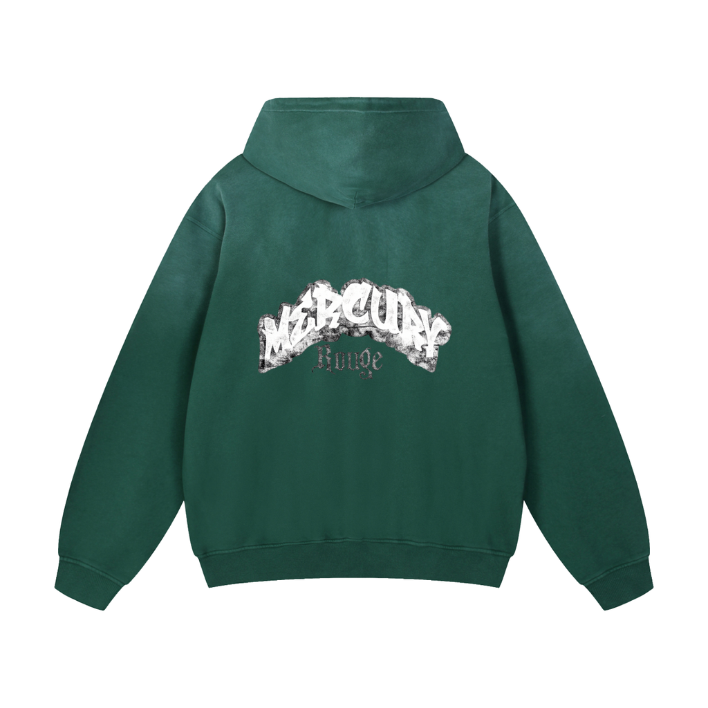Black/White Heavyweight Sunfade Oversized Hoodie
