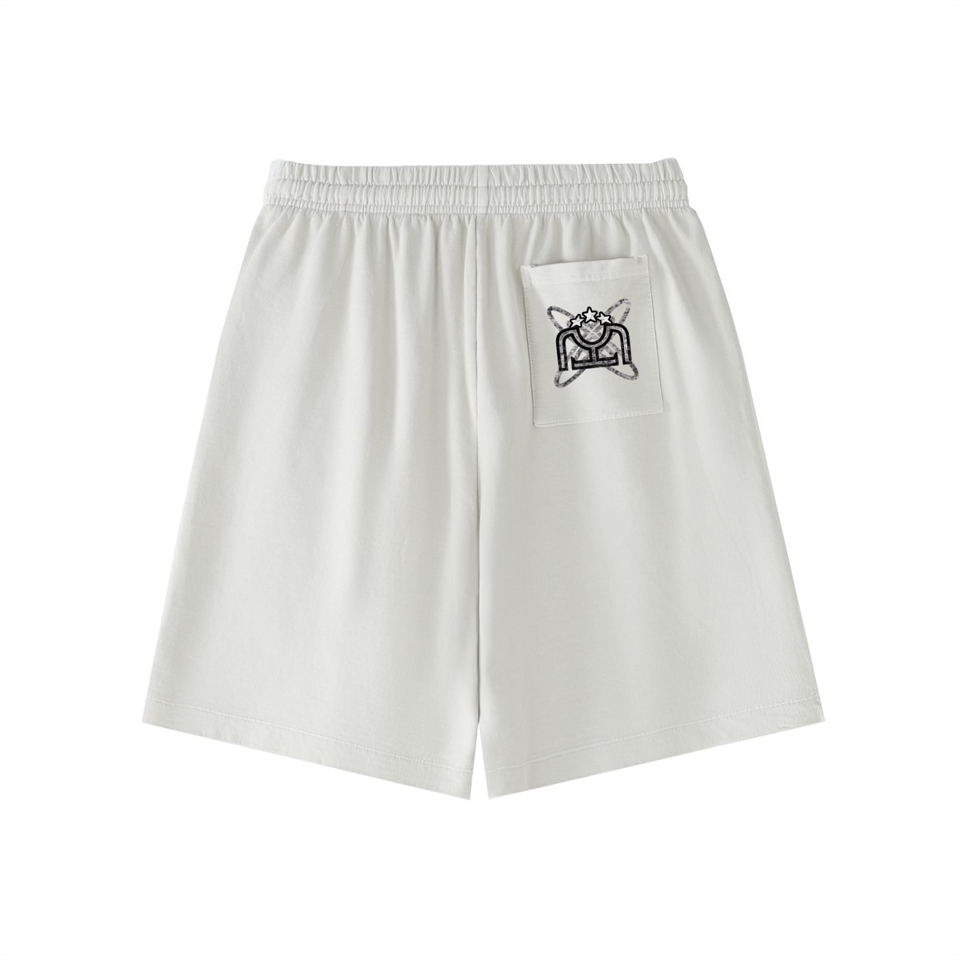 Black/White Vintage Wash Sweat Shorts