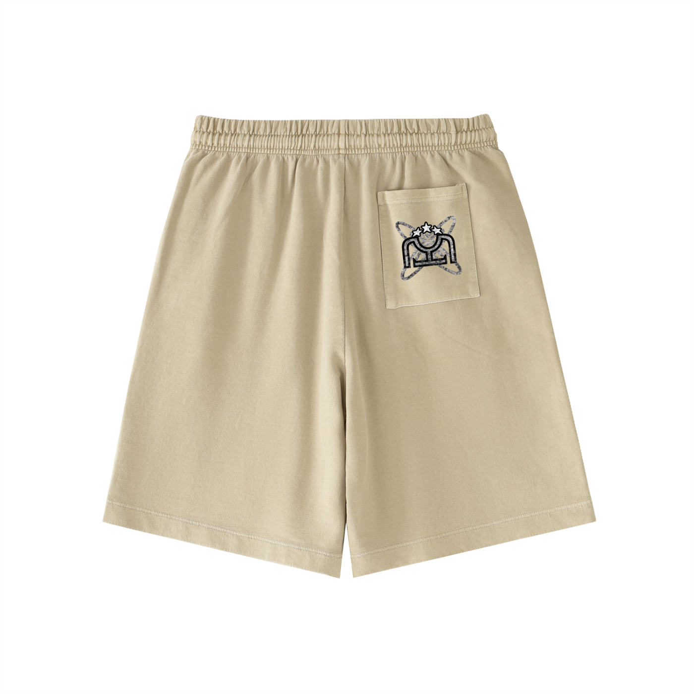Black/White Vintage Wash Sweat Shorts