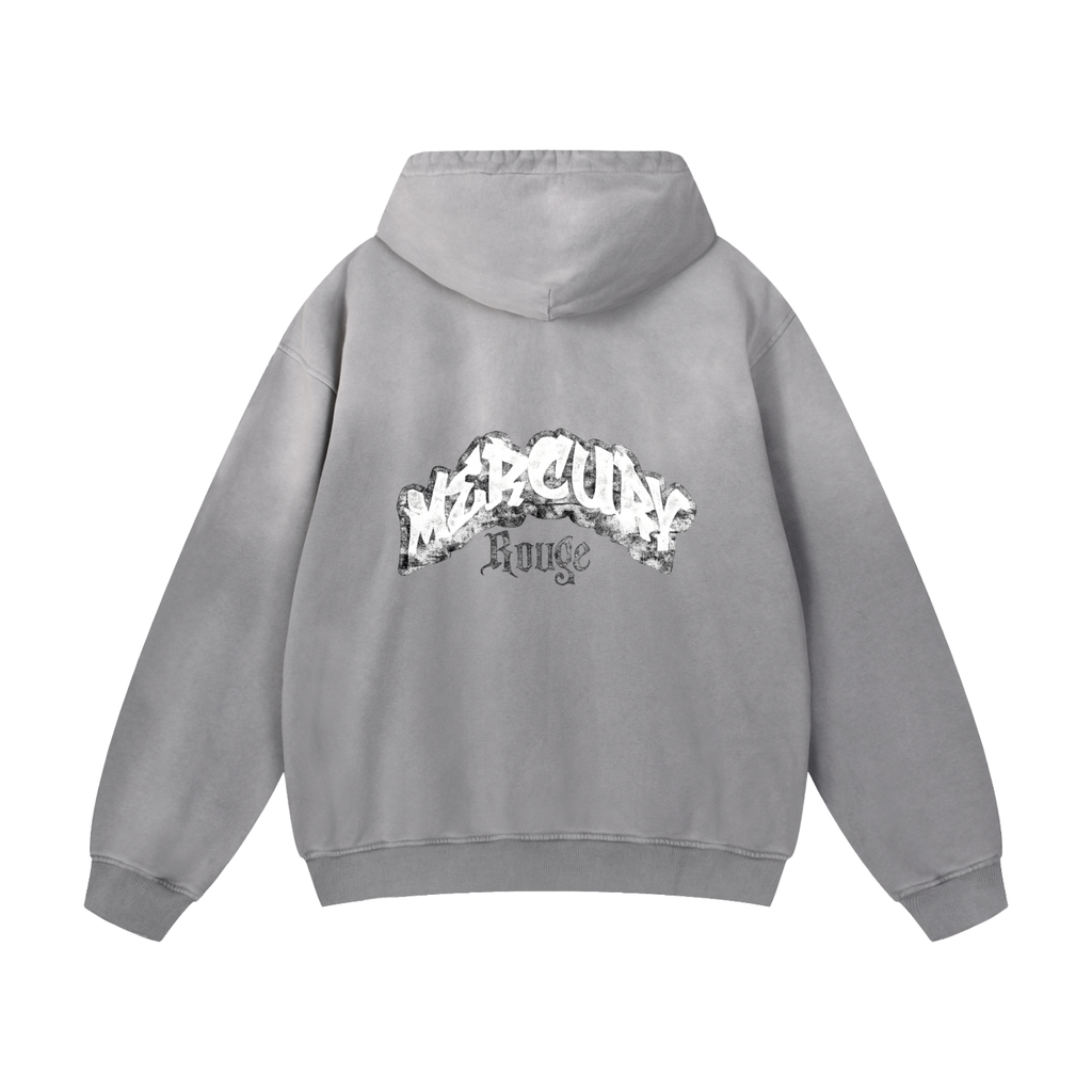 Black/White Heavyweight Sunfade Oversized Hoodie