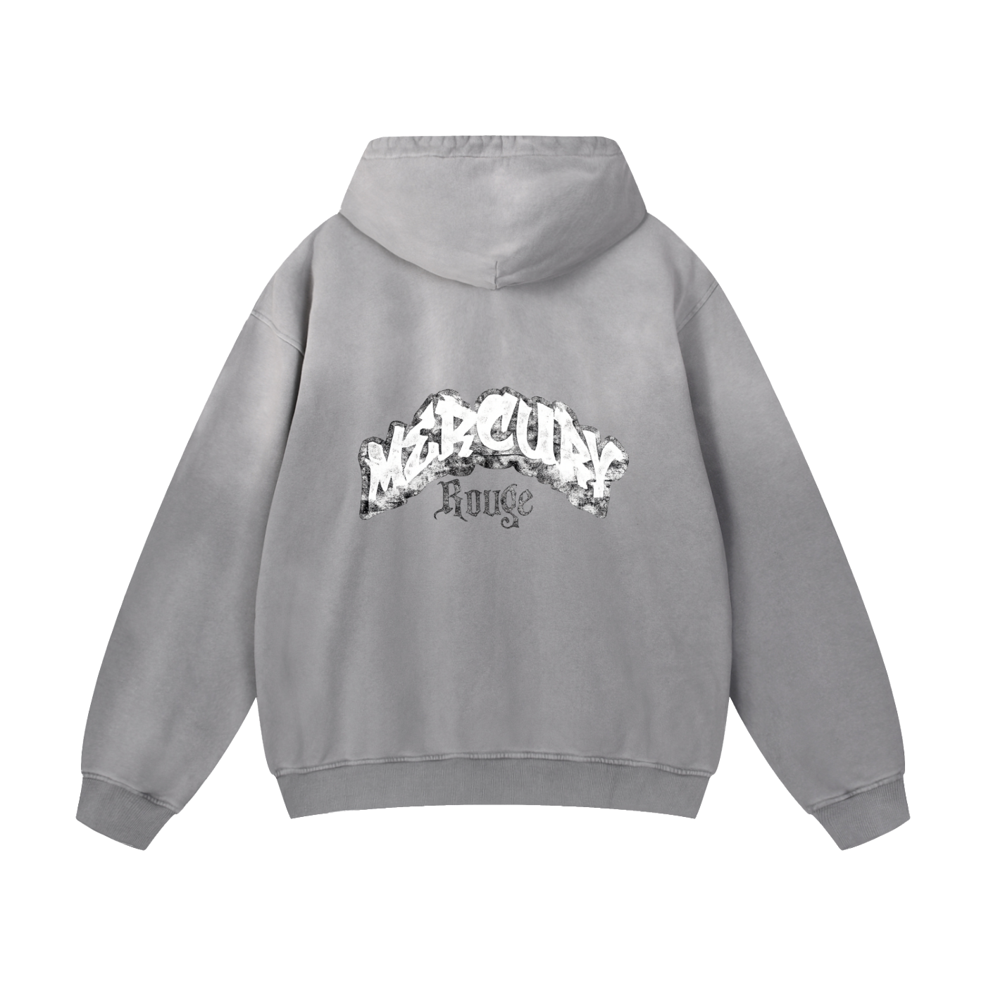 Black/White Heavyweight Sunfade Oversized Hoodie