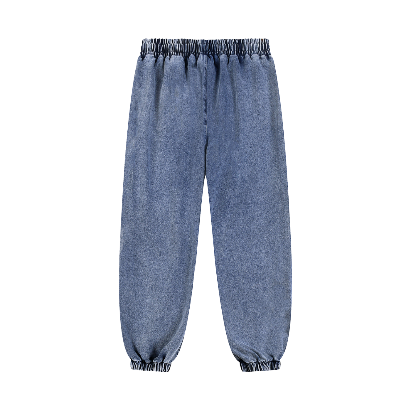 Black/White Snow Wash Jogged Sweatpants