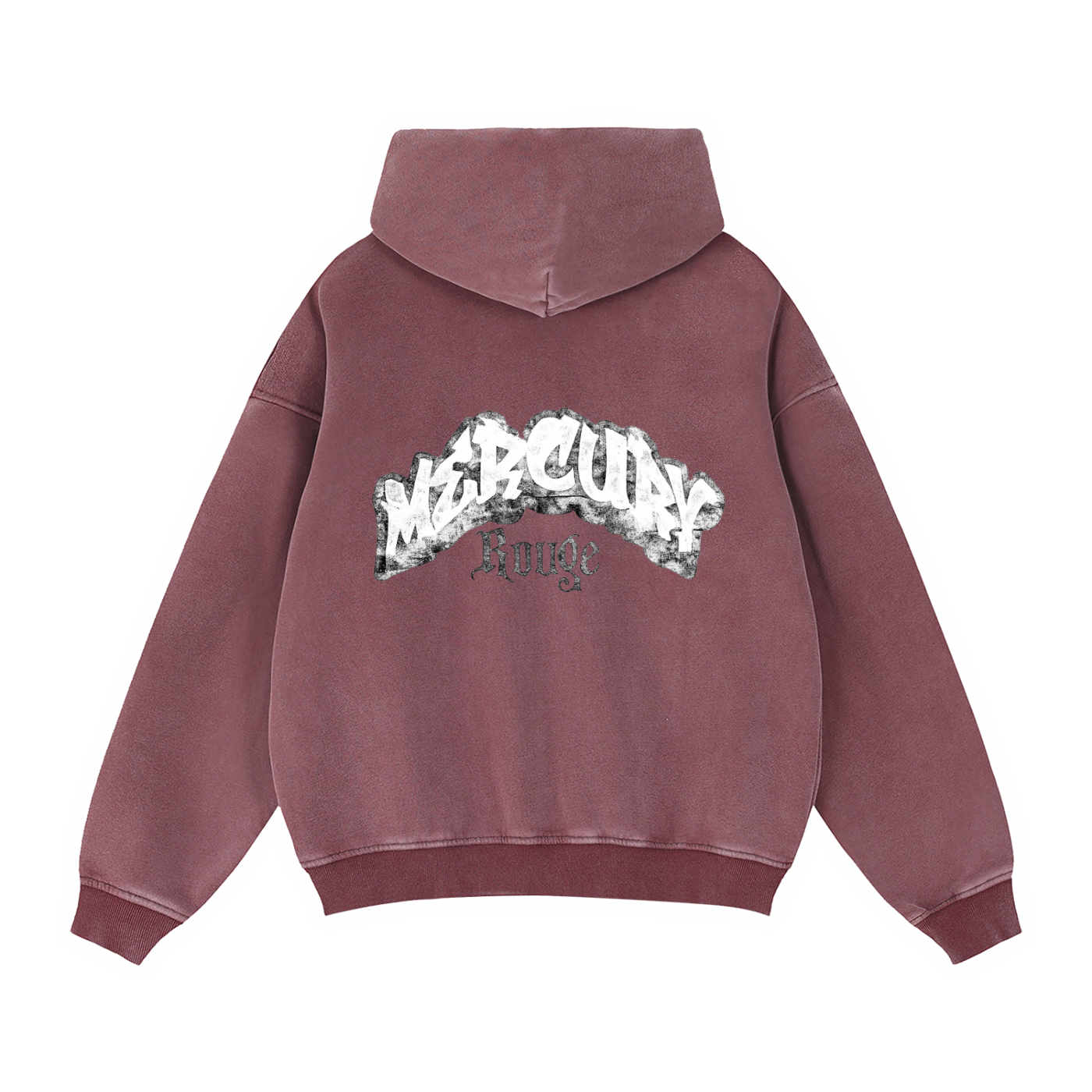 Black/White Zip-Through Boxy Fleece Hoodie