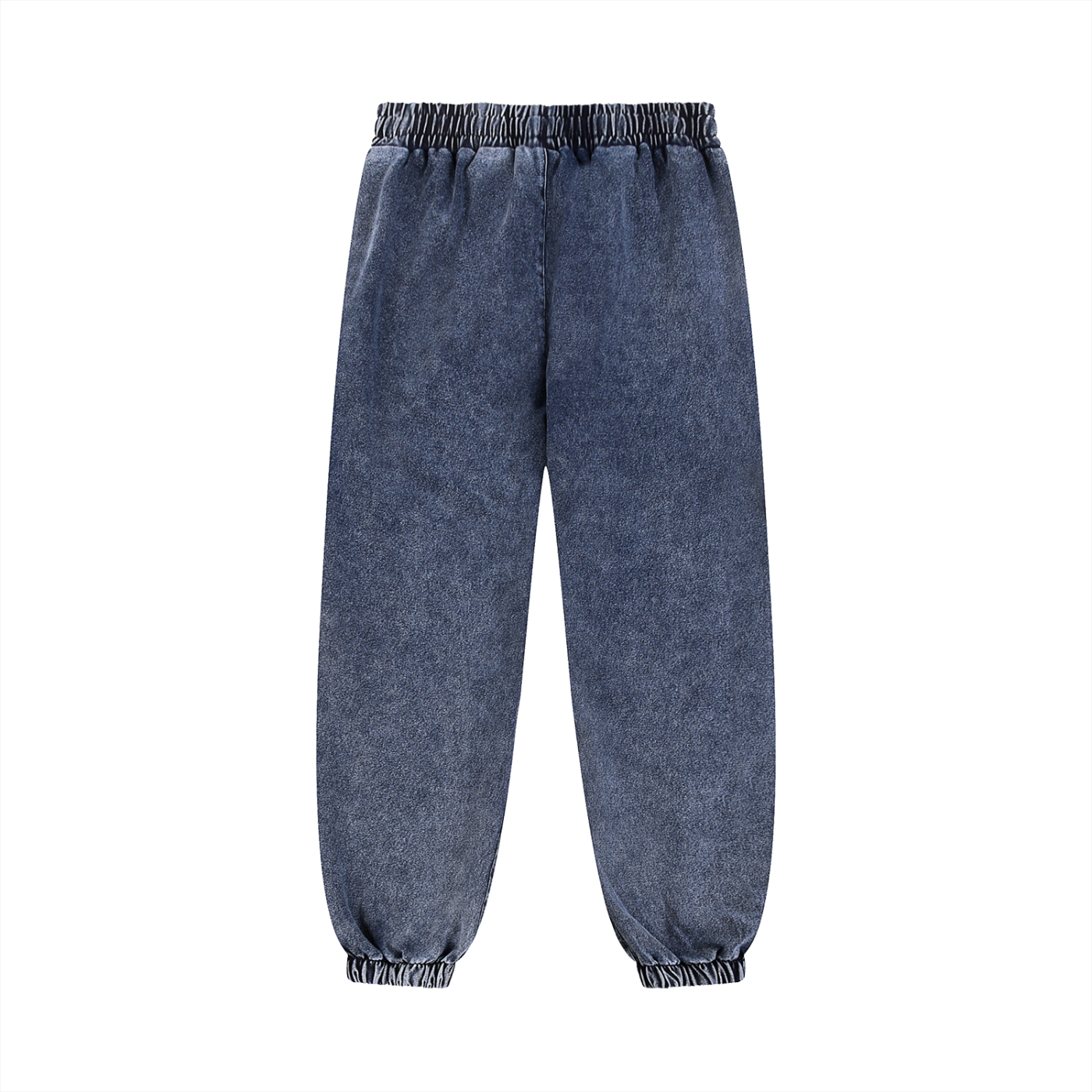 Black/White Snow Wash Jogged Sweatpants