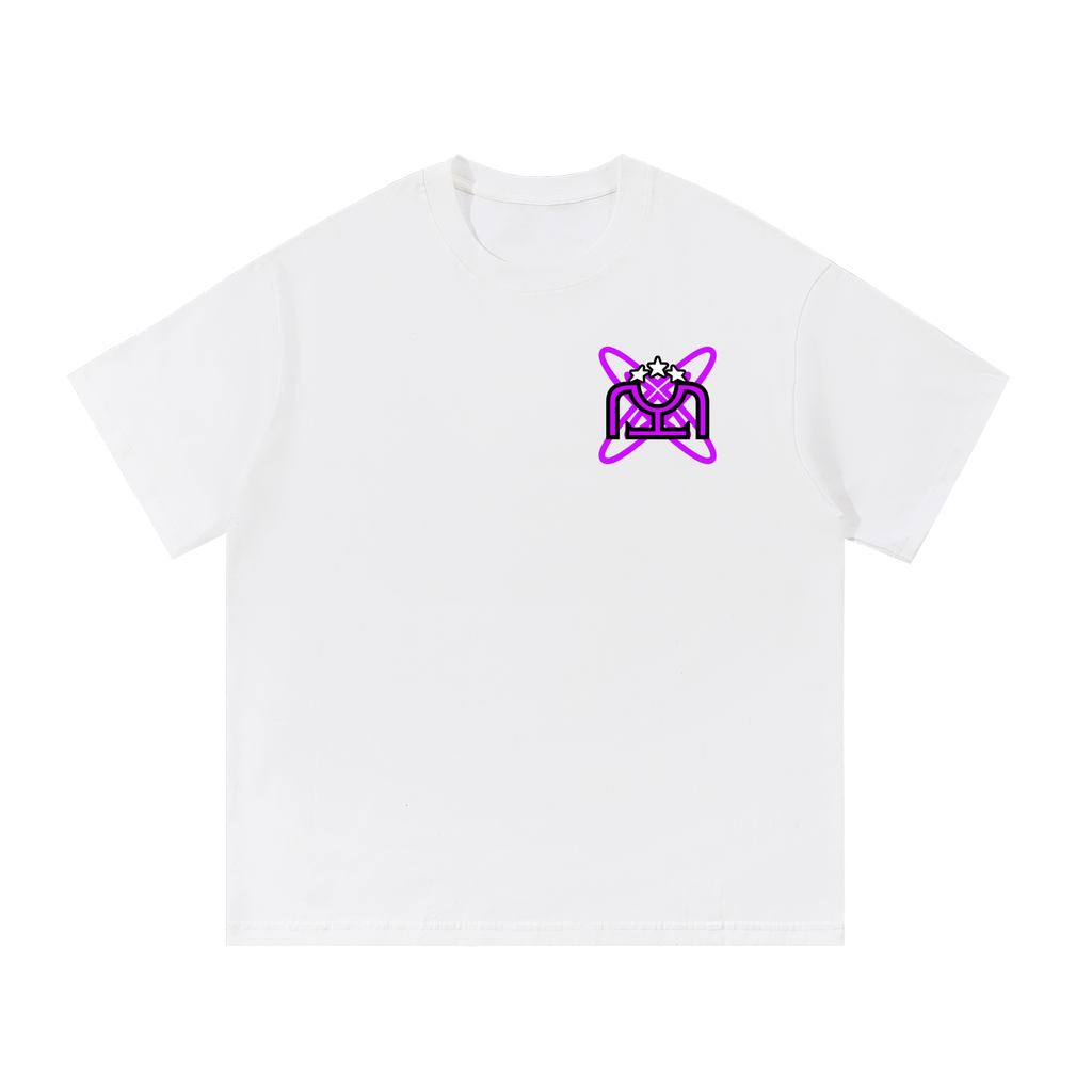 Purple/White Cotton T-Shirt
