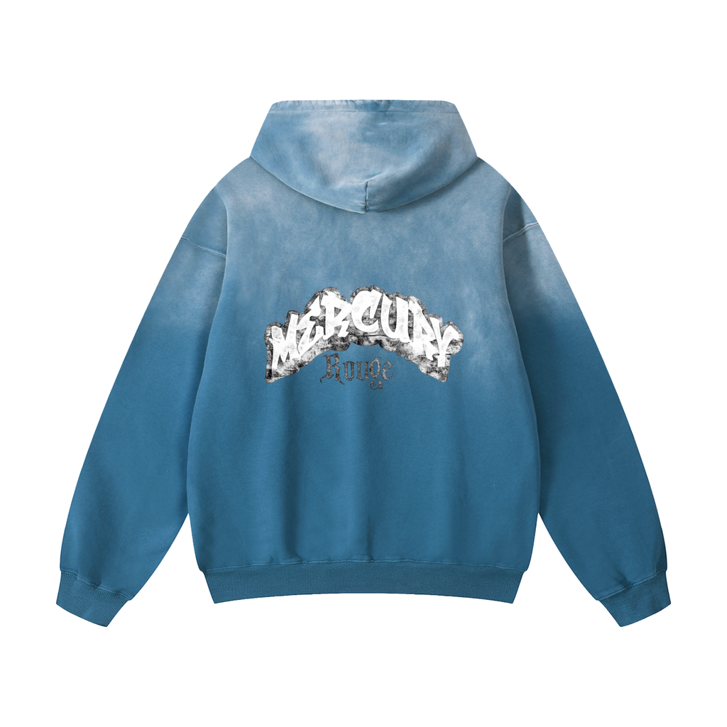 Black/White Heavyweight Sunfade Oversized Hoodie