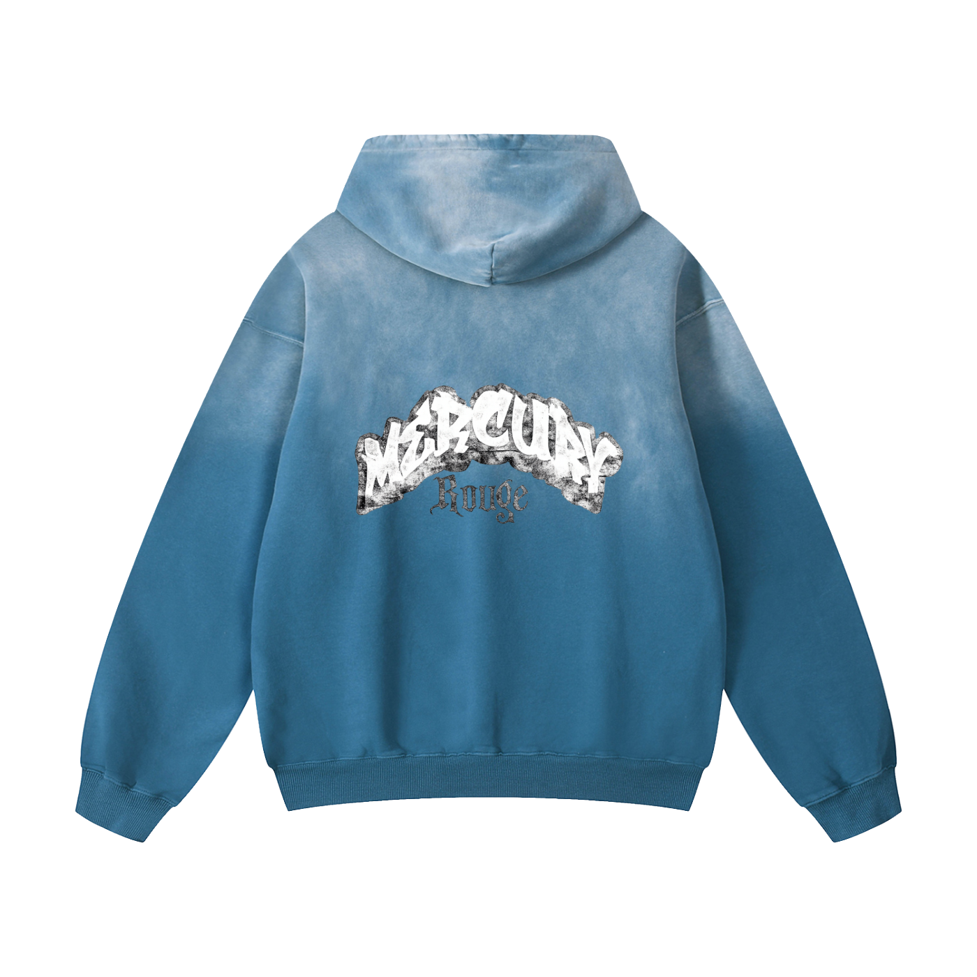 Black/White Heavyweight Sunfade Oversized Hoodie