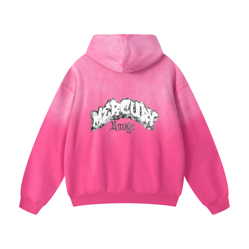 Black/White Heavyweight Sunfade Oversized Hoodie