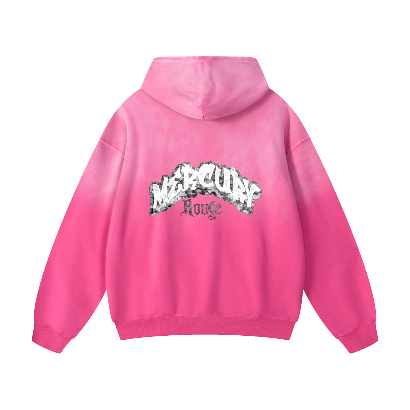 Black/White Heavyweight Sunfade Oversized Hoodie