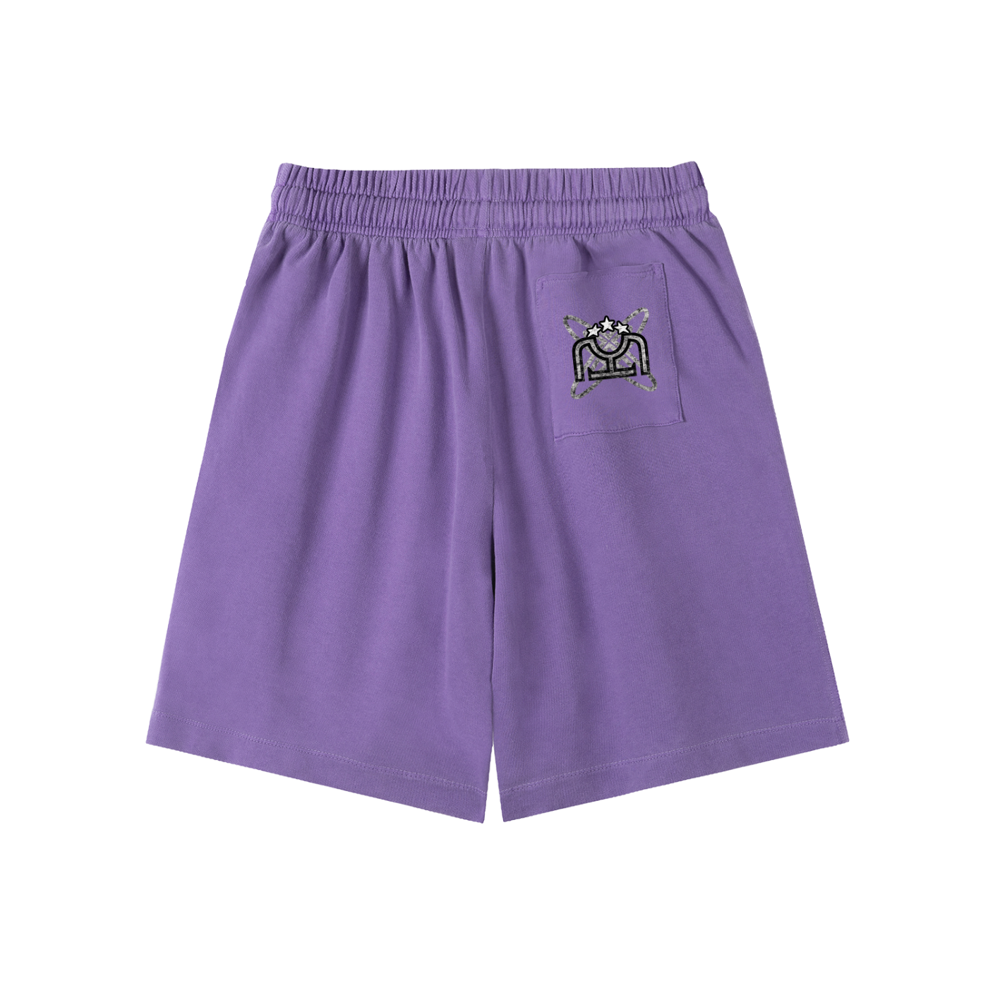 Black/White Vintage Wash Sweat Shorts