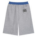 Black/White Plaid Waistband Sweat Shorts