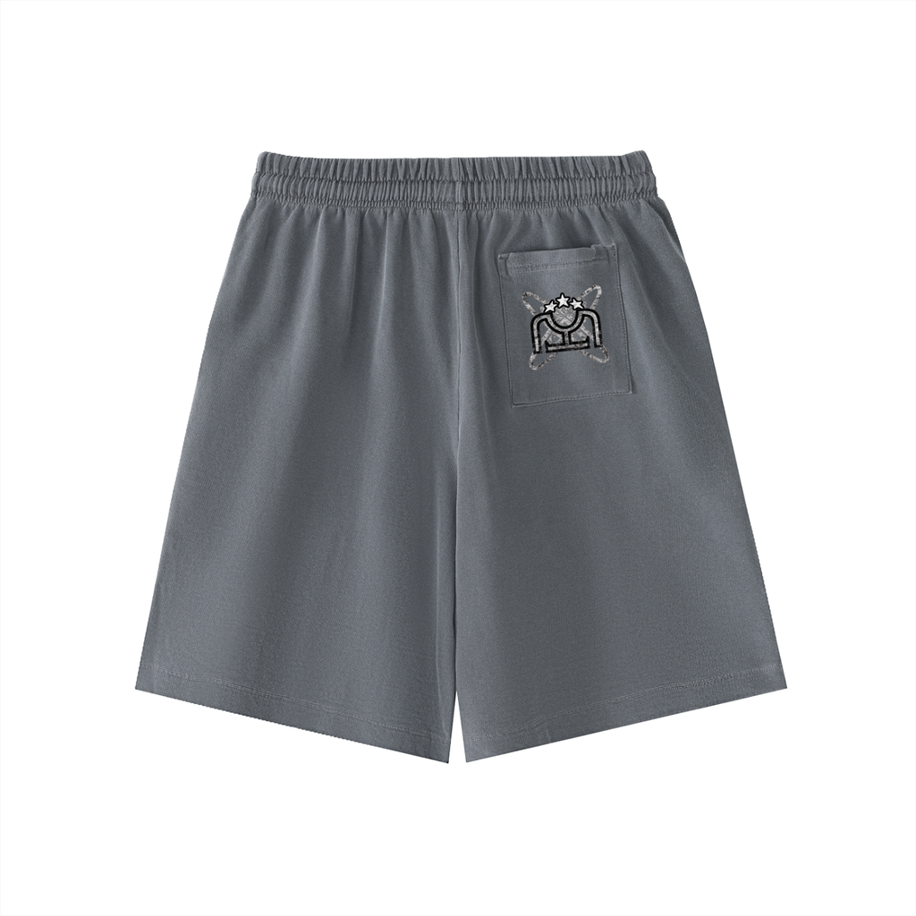 Black/White Vintage Wash Sweat Shorts