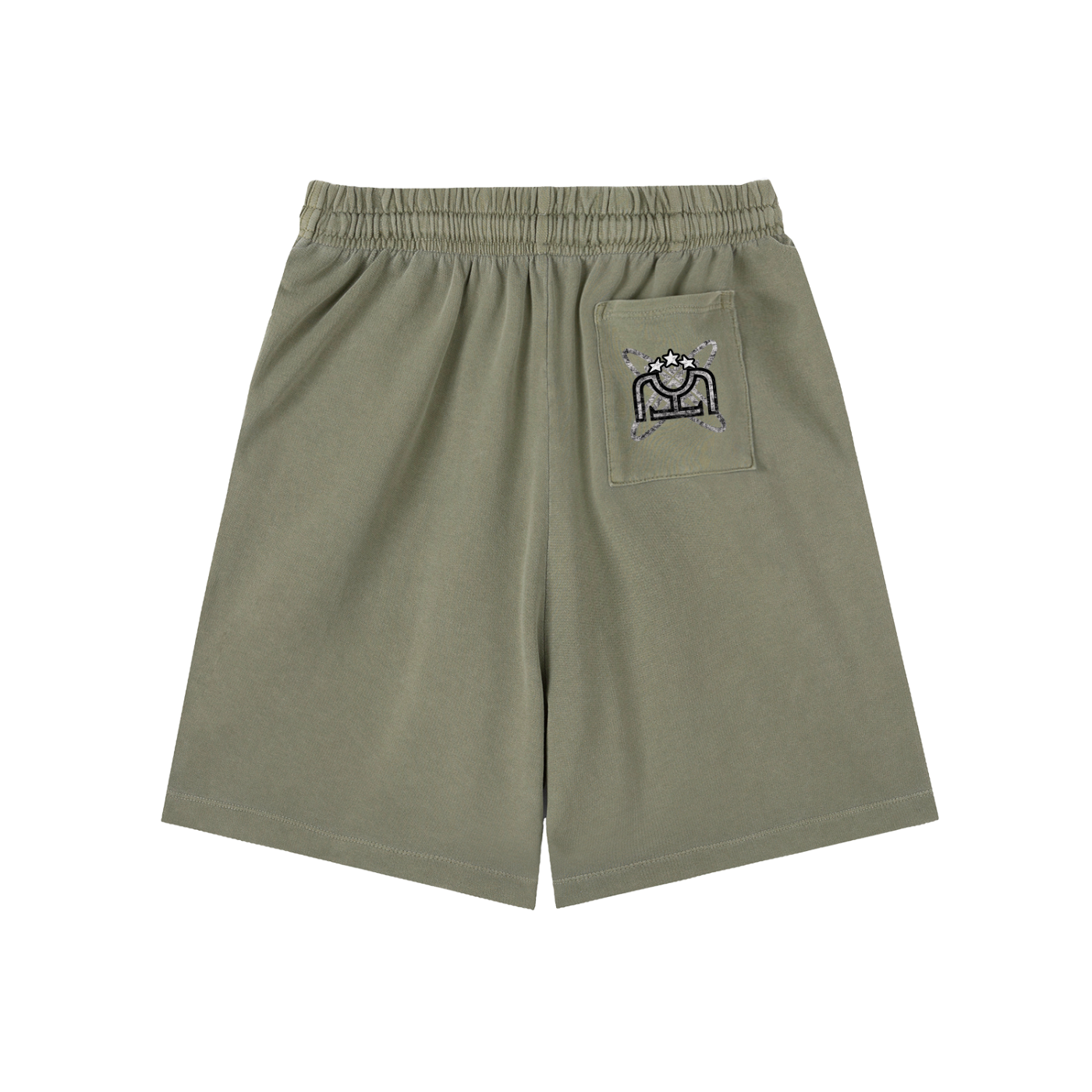 Black/White Vintage Wash Sweat Shorts