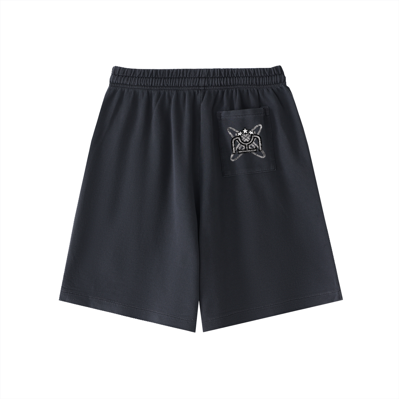 Black/White Vintage Wash Sweat Shorts